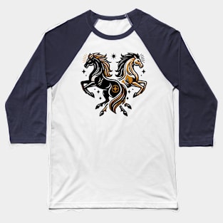 Duo Golden Horse Baseball T-Shirt